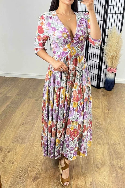 Ilse® | Fashionable wrap dress with floral print