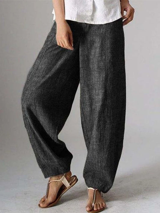 Mackayla| Solid Color Casual Plain Pants