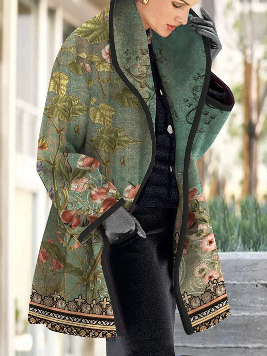 Esther® | Elegant coat with floral pattern in vintage look