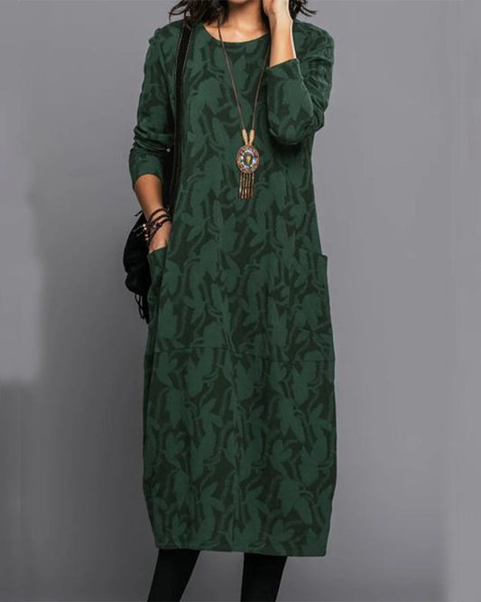 Kirsten® | Long-sleeved pocket dress with print