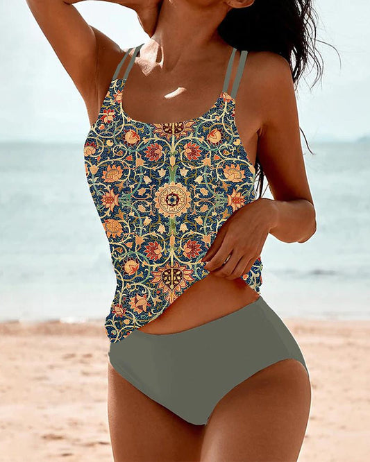 Nela® | Stylish printed tankini swimsuit
