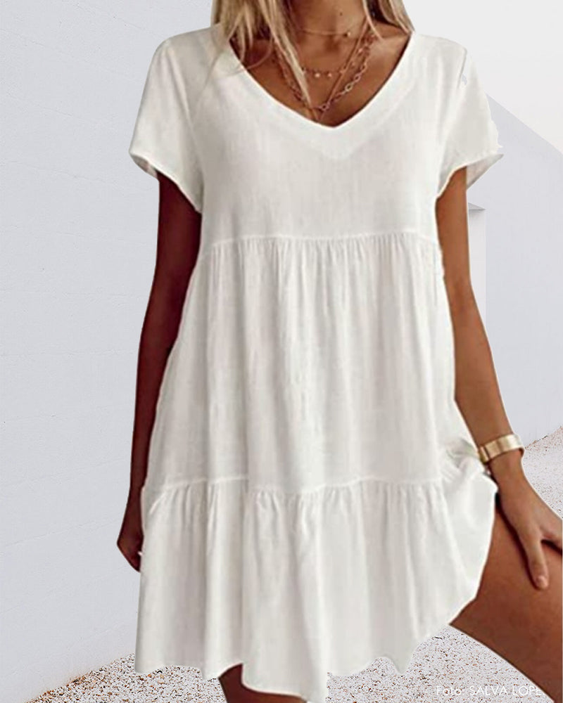 Delphine | Loose casual dress with short sleeves