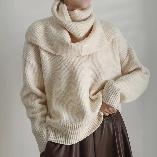 Cassandra® | Elegant & Stylish Sweater with Scarf