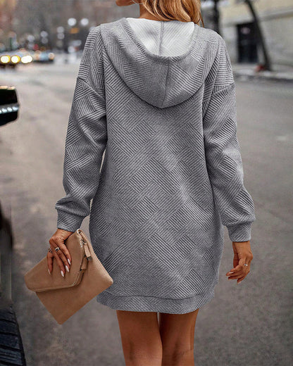 Leila® | Simple casual dress with hood