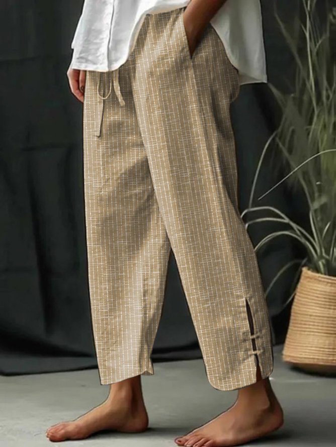 Jean® | Classic striped trousers with pockets and drawstring