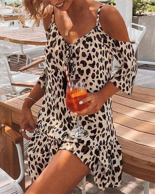 Damaris| dress with leopard print