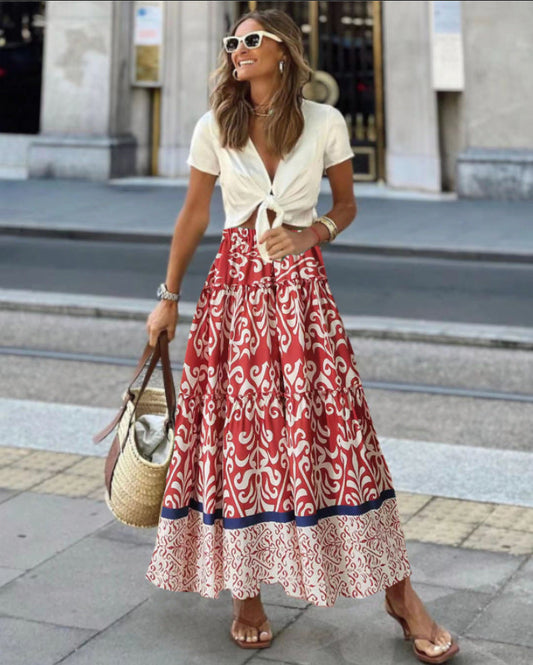 Hannah® | Trendy long skirt in boho style