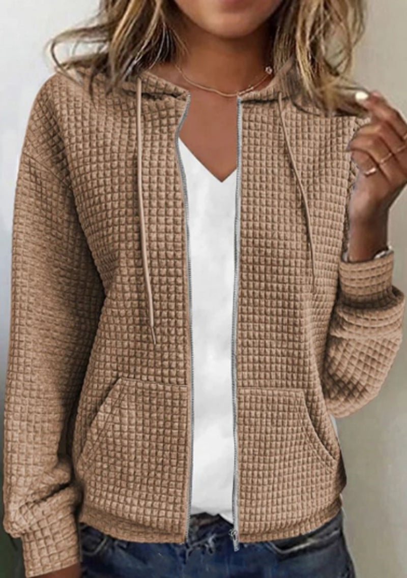 Sandra® | Casual jacket with pocket in solid color