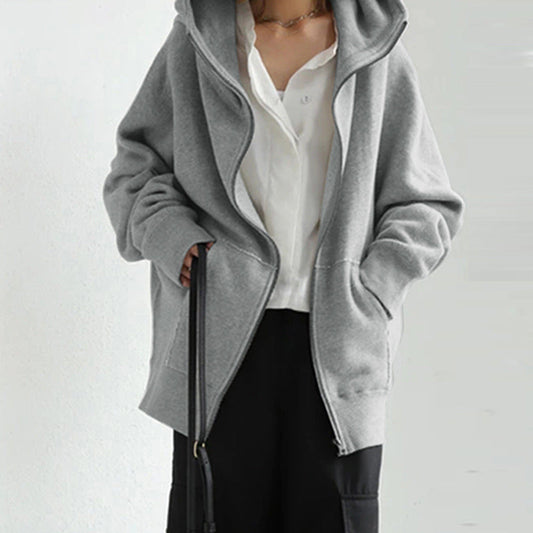 Fina® | Stylish, loose jacket with zip fastening