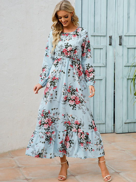 Monika® | Printed maxi dress with floral pattern