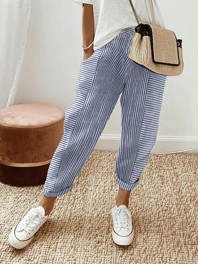 Lilly | Striped cotton trousers