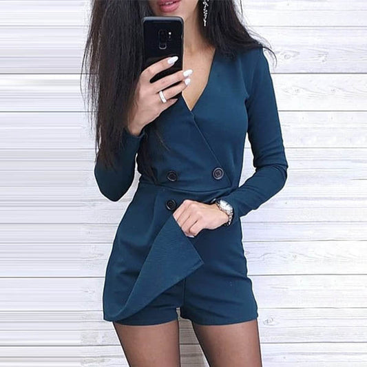 Marcella® | Sexy buttoned short jumpsuit