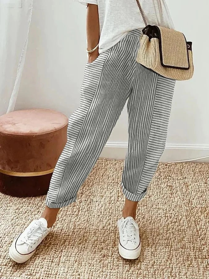 Lilly | Striped cotton trousers